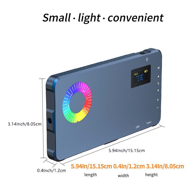 Summer Rechargeable Photography Light, RGB Phone Selfie Light for Camera Cellphone Smartphone, Portable Compact Selfie Photoshoot Light for Live Streaming Vlog iPhone 15 Pro Max Phones, Camera Accessories, Electronics, Stocking Fillers Gift