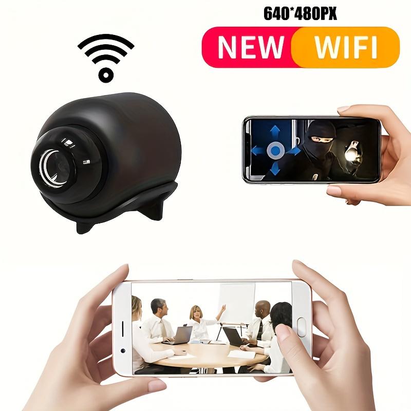 Teruhal mini camera, camara de seguridad 720p HD video, USB powered, non-waterproof, 2.4GHz Wi-Fi, 64GB local storage, app control, ABS material, smart home security camera with Mobile Remote viewing