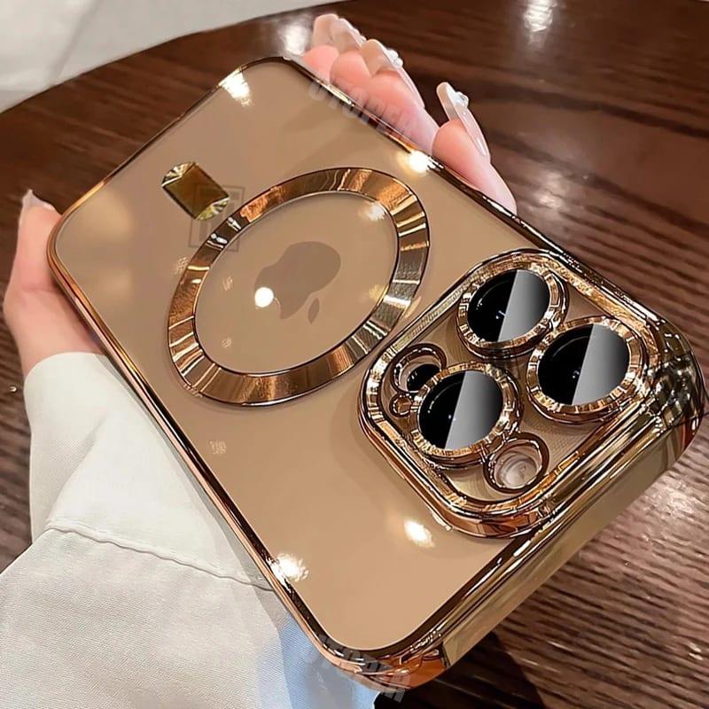 New Official Desert Gold Phone Case For iPhone 16 15 14 13 12 11 Pro Max Plus Clear Magsafe Magnetic Lens Protect Soft Cover