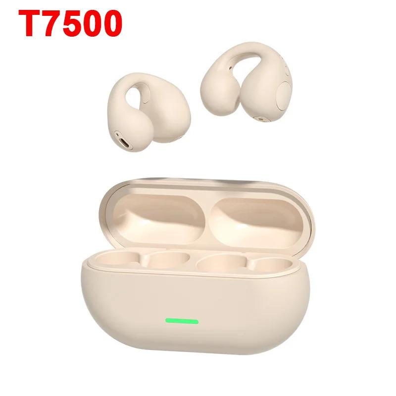 Bluetooth Headset 5.3 Wireless Bone Conduction Headphones Clip Ear Music Noise Canceling HD Call Sports Gaming Earphone