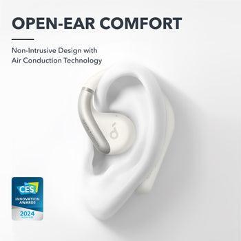 Soundcore by Anker, AeroFit Open-Ear Headphones, Ultra Comfort, Snug Fit, Ergonomic Ear Hook, Balanced Sound, IPX7 Waterproof, 42H Playtime, Bluetooth 5.3, App Control, Clear Calls, Wireless Earbuds