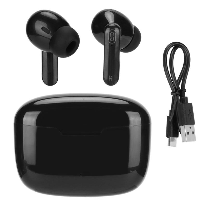 Language Translator Earbuds Multifunction 144 Languages Bluetooth Language Translator Device for Travel Shopping Black White