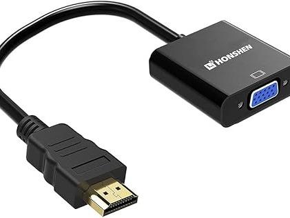 HDMI to VGA 1080P HDMI Male to VGA Female Video Converter Adapter Cable for PC Laptop HDTV Projectors and Other HDMI Input Devices