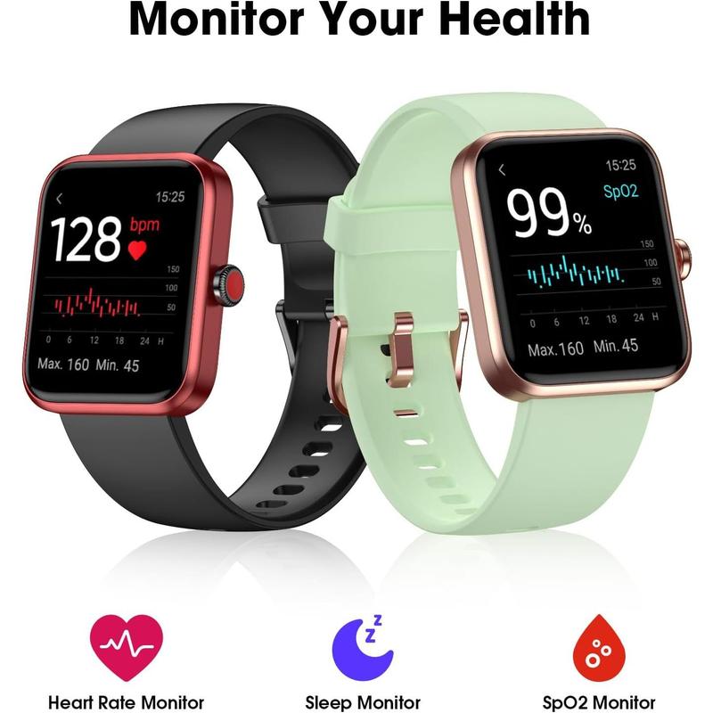 Tracker with Heart Rate Monitor, 41mm Touchscreen Smartwatch for Android iOS Swimming Waterproof Pedometer  Tracker Wearable Bluetooth Clock