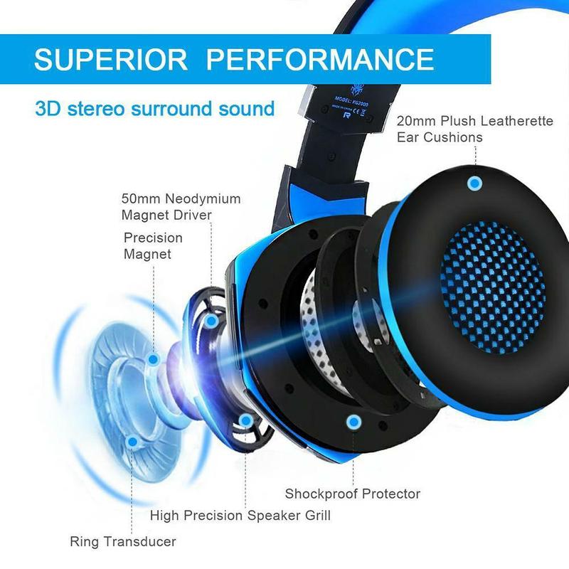 3.5mm Gaming Headset,Mic Headphones Stereo BassSurround,Wired Pro Gaming Headse,for PC, PS4, PS5, Xbox One and Switch Audio Earphones Headphones Electronic