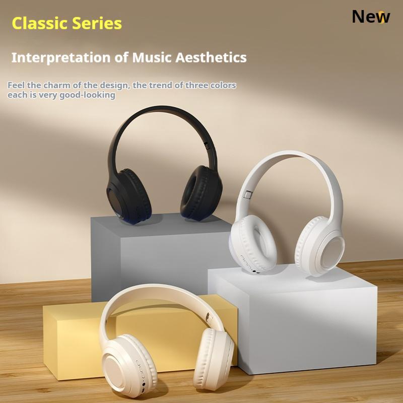 Foldable Wireless Headphones, Noise Cancelling Headphones with Built-in Microphone, Gaming Headset for Phones, Computers, MP3