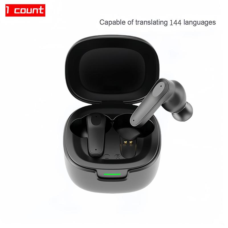 Translation Wireless Earphones, Support 144 Languages Real Time Bluetooth-compatible Translation Headphones, Support Playing Music Phone Calls Headphones & Meeting Summary Earbuds, Portable Electronic Headset