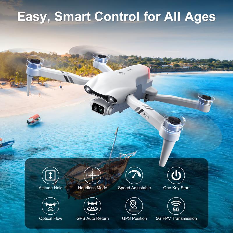 Foldable GPS drone with adult camera, FPV live video, app control, remote control quadcopte