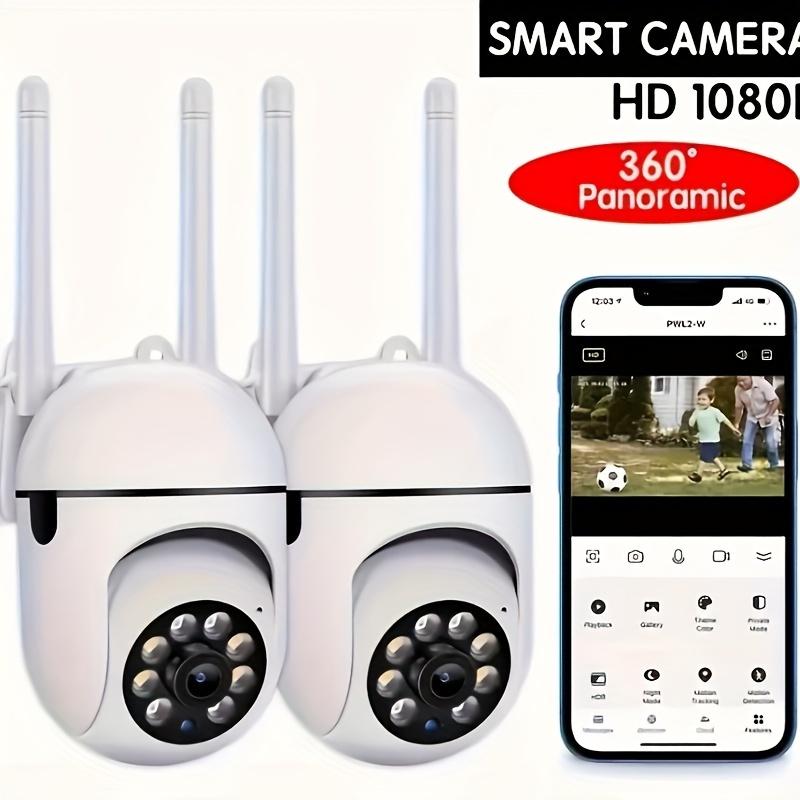 2-Pack 1080p HD Wireless Security Camera, Pan Tilt Zoom, 2-Way Audio, Color Night Vision, Motion Detection, Remote Viewing via Wi-Fi, USB Powered, Plastic, No Battery or Remote - Indoor Outdoor Surveillance System