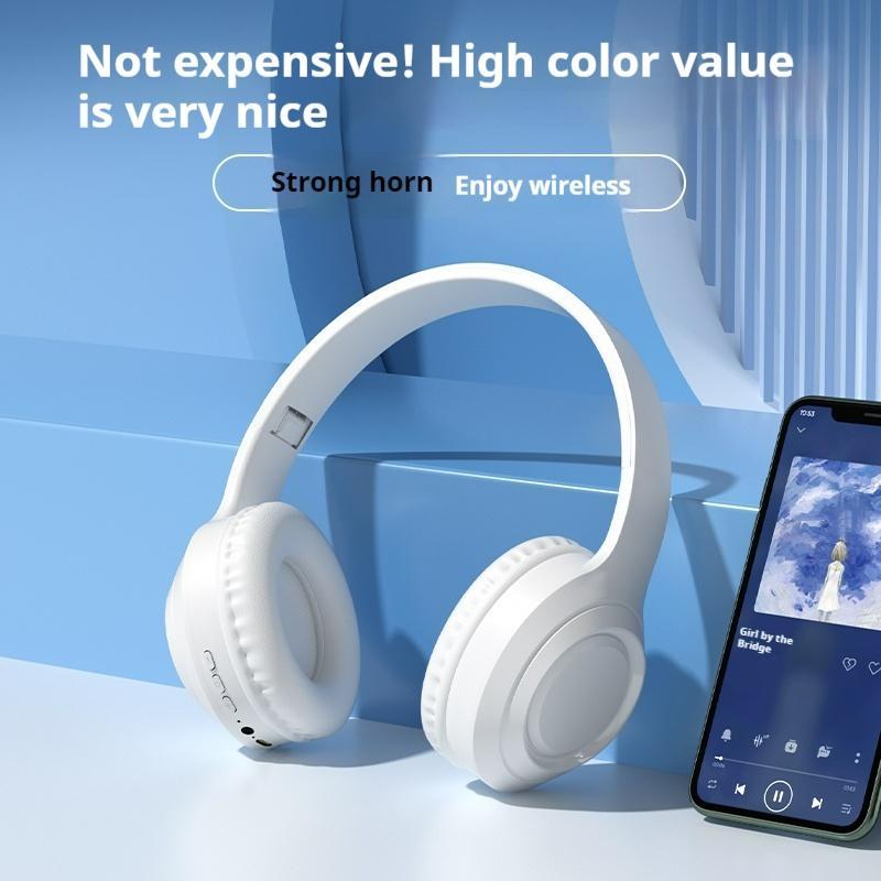 Foldable Wireless Headphones, Noise Cancelling Headphones with Built-in Microphone, Gaming Headset for Phones, Computers, MP3