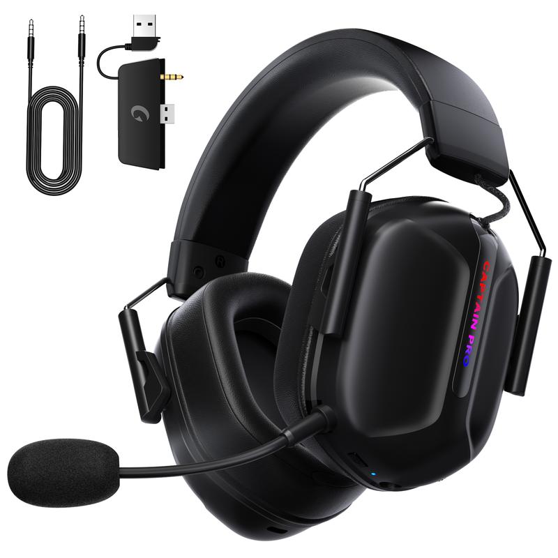 Wireless Gaming Headset for Xbox Series X|S, Xbox One, PC, PS5 4, Mac, Mobile, Switch, 3D Surround Sound, Bluetooth 5.3, 60H Battery, Gaming Headphones with Detachable Noise Canceling Mic