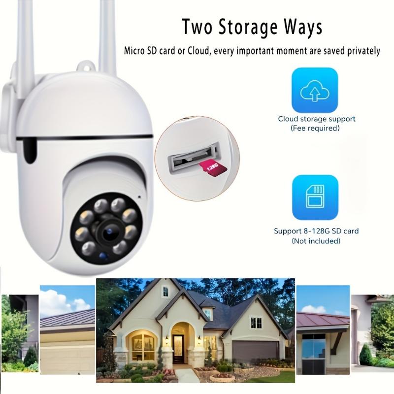 2-Pack 1080p HD Wireless Security Camera, Pan Tilt Zoom, 2-Way Audio, Color Night Vision, Motion Detection, Remote Viewing via Wi-Fi, USB Powered, Plastic, No Battery or Remote - Indoor Outdoor Surveillance System