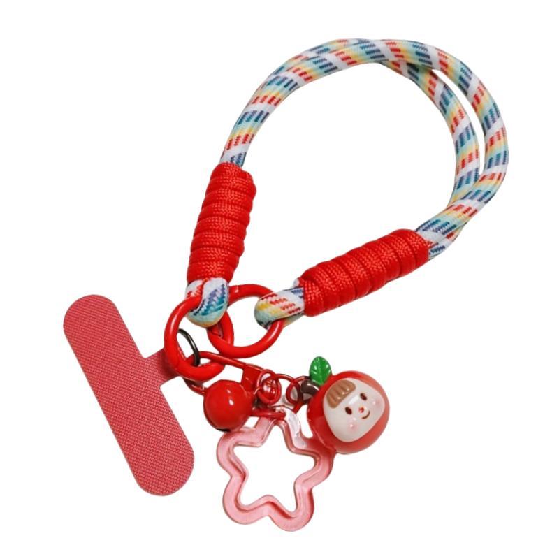 Cute Cartoon Pendant Phone Wrist Strap, Multifunctional Short Phone Lanyard, Universal Phone Strap for Women & Girls, Phone Decoration Accessories