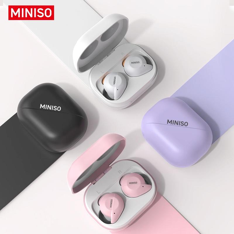 MINISO X51 Wireless Earphone, Noise Cancelling Mini Earbuds with Mic, Wireless Bluetooth-compatible Earphone for Mobile Phone