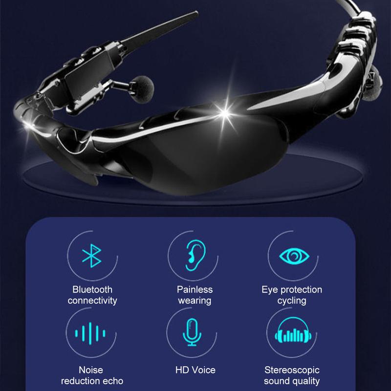 Smart Sunglasses Headset Headphone Bluetooth Wireless Music Sunglasses Headsets Compatible with iPhone Samsung and Phones PC Tablets Audio Electronic