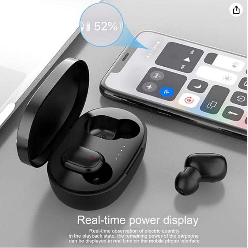 AirDots Wireless Bluetooth Earbuds, Mini Size and LED Battery Level Display, Noise Canceling Earbuds, Durable and Portable Audio Headphones for IOS and Android