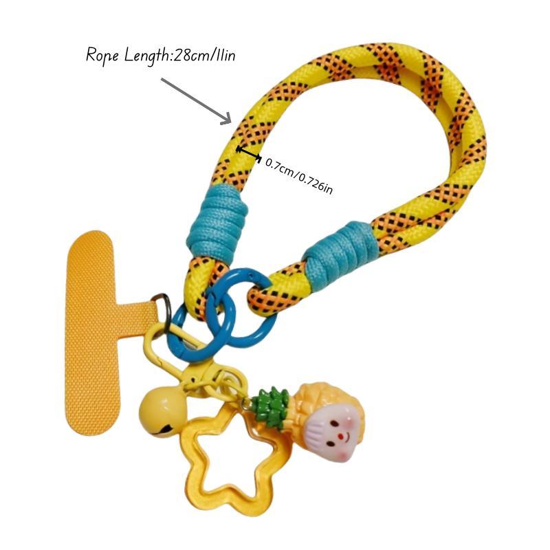 Cute Cartoon Pendant Phone Wrist Strap, Multifunctional Short Phone Lanyard, Universal Phone Strap for Women & Girls, Phone Decoration Accessories