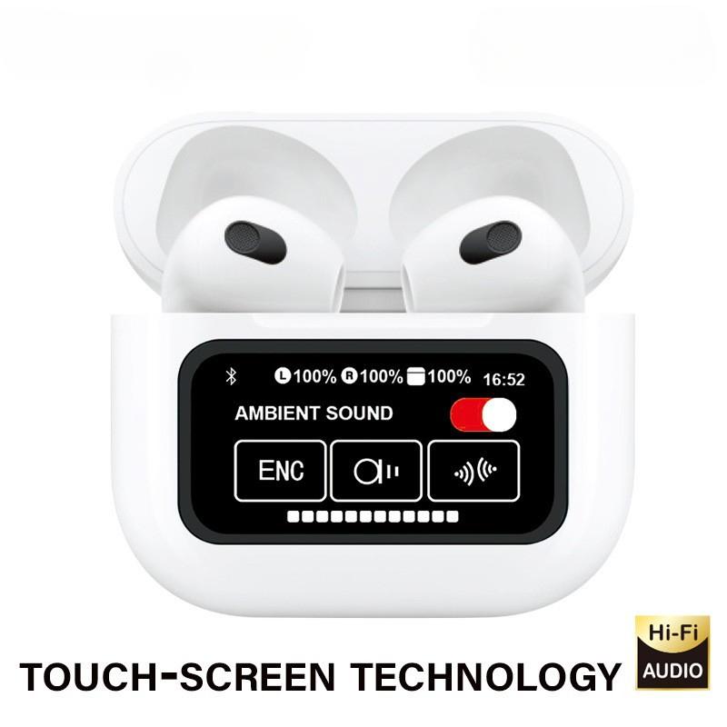 Touch Screen Bluetooth Headset with Noise Cancelling,ear bud wireless,translation earbuds,Bluetooth Headphones with LED Display,earphones,screen earbuds,head phon Bluetooth Headphones Portable Wired