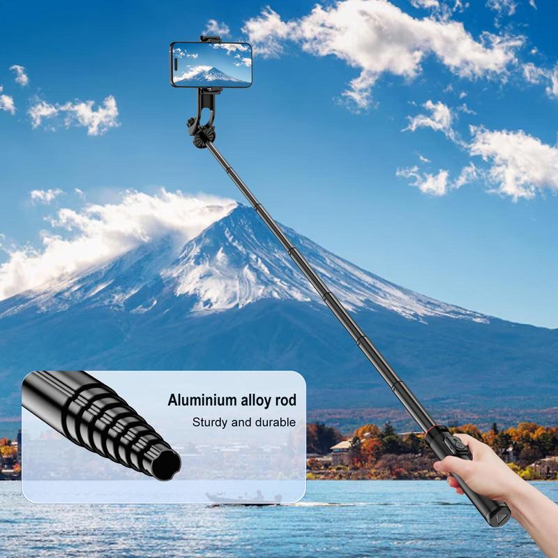 Phone Tripod & Selfie Stick, Multipurpose Travel Tripod with Wireless Remote, Cell Phone Tripod Stand for Video Recording  Selfie Photo Live Stream Vlog