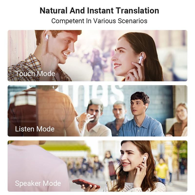 Timekettle M3 Language Translator Earbuds, Instant Two-Way Translator Device with APP for 40 Languages & 93 Accents Online, Offline Translator for Exploring Expat Life Freely, Compatible with iOS & Android Audio Earphones Headphones Charging