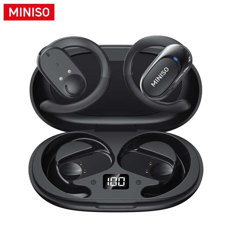 MINISO Miniso Wireless Earphone, Open-ear Design Earphone with Charging Case, Long Standby Earbuds for Android & iOS, Music & Sports Earphone