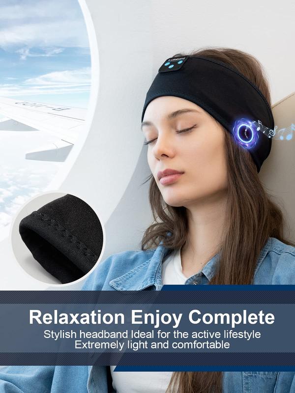 PQRQP Bluetooth Headband for Sleeping-Sleep Headphones Wireless HD HiFi Stereo Speaker Sleep Mask 10 Hours of Battery Life for Travel Workout Sports Meditation Yoga Housework Gifts