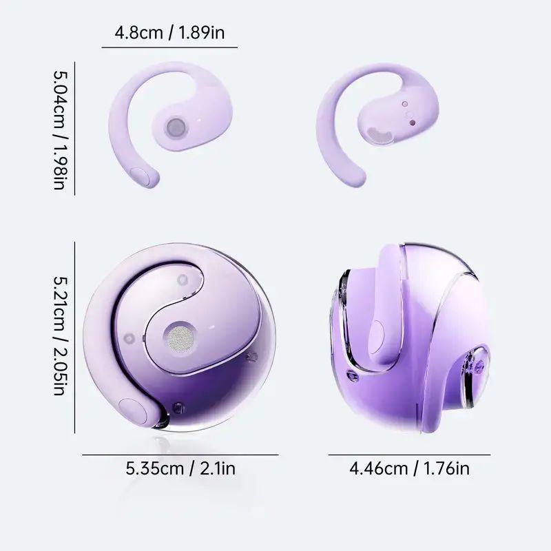 Ear Hook Design Wireless Earphone, 1 Count Ergonomic Design Bluetooth-compatible Wireless Earbuds with Touch Control, Electronic Headset Audio, Low Latency Earphones for Sports & Gaming