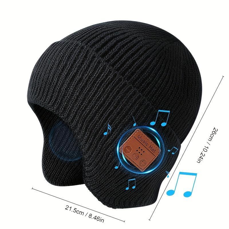 Wireless Music Beanie Hat, 1 Count Rechargeable Wireless Earphone Cap for Outdoor Sports, Wireless Headphones for Men & Women