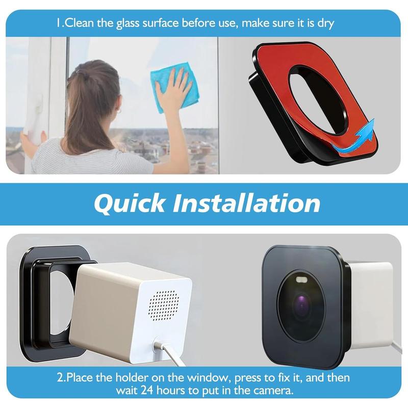 Window Mount Comaptible with Wyze Cam OG,  Adhesive Mounting Bracket, Window Holder Through Glass (2 Pack,Camera is Not Included)