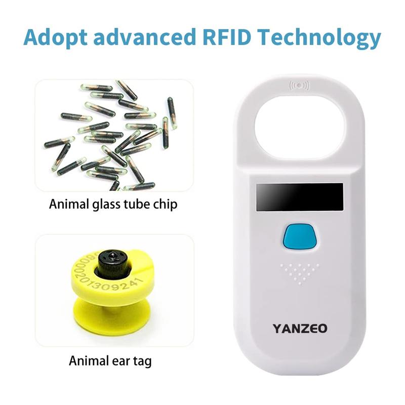 Pet Dog Chips Scanner Horse Label Tag ID Identification Reader For Poultry Ma