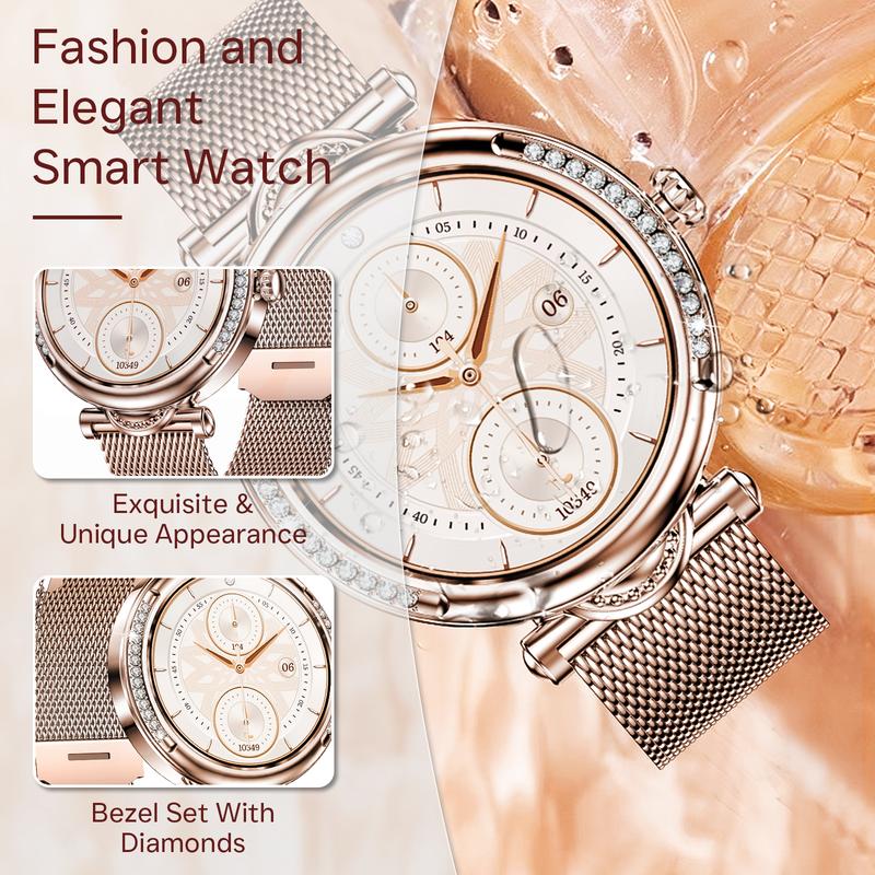 EIGIIS 2024 NEW CF32 Women's Smart Watch Wireless Calling 1.27-Inch Ips Screen IP67 Waterproof Long Life Battery