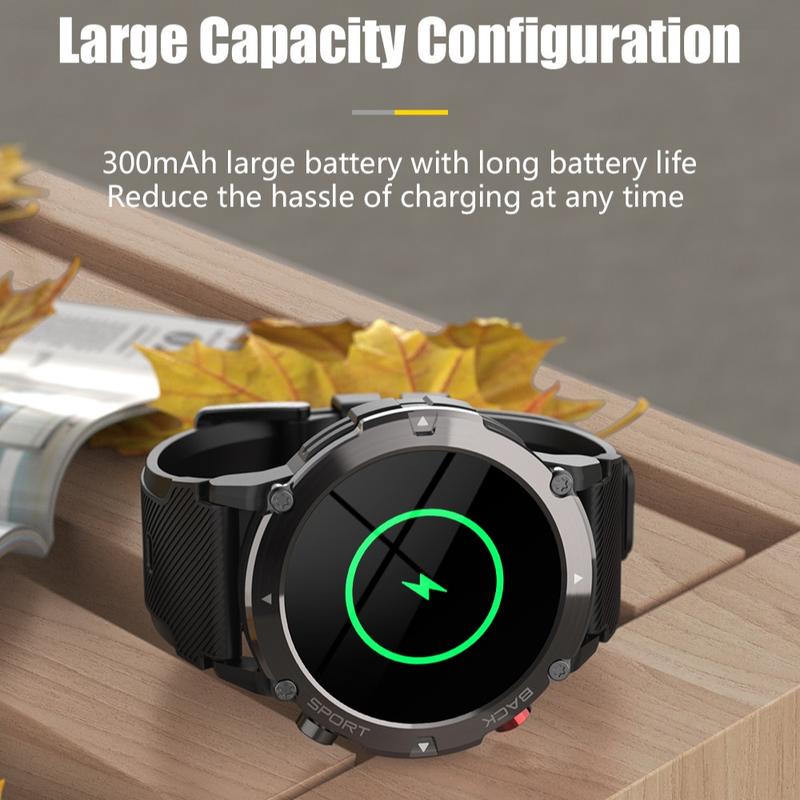 SmartWatch support Bluetooth call, support drag and drop operation + split screen function,19 sports modes,1.32-inch high-definition large screen,low-power, long battery life, waterproof Devices Wearable Smartphone Wristwatch