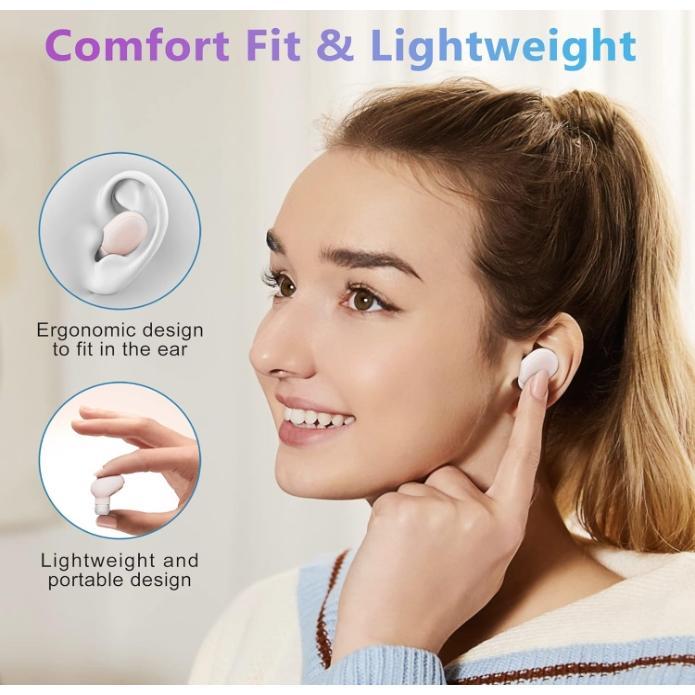 AirDots Wireless Bluetooth Earbuds, Mini Size and LED Battery Level Display, Noise Canceling Earbuds, Durable and Portable Audio Headphones for IOS and Android