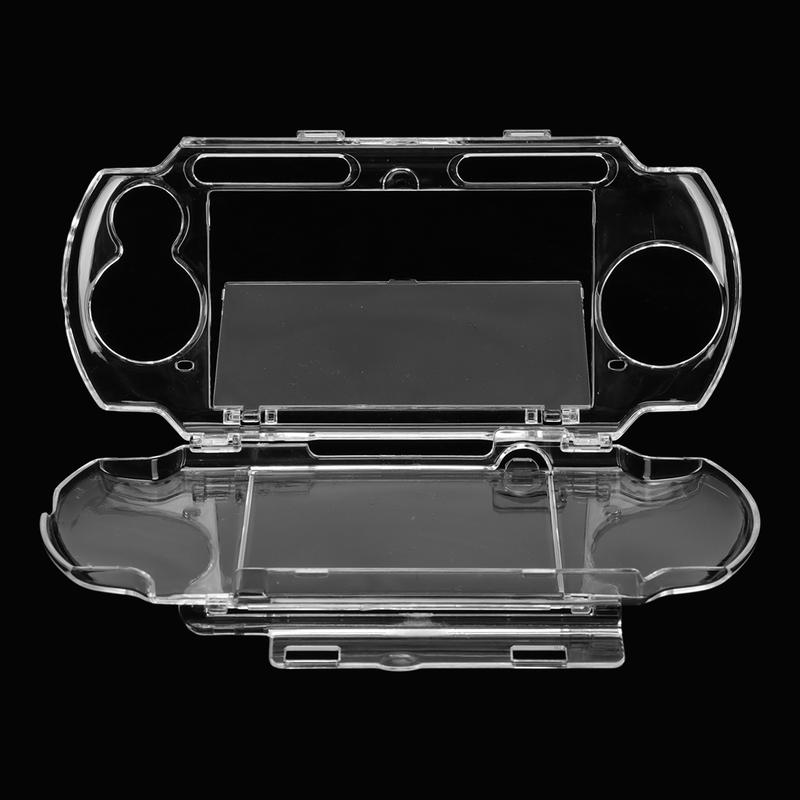 Universal Protective Case Stylish Prevent Slipping Shockproof Transparent Protective Shell with Movie Bracket for PSP