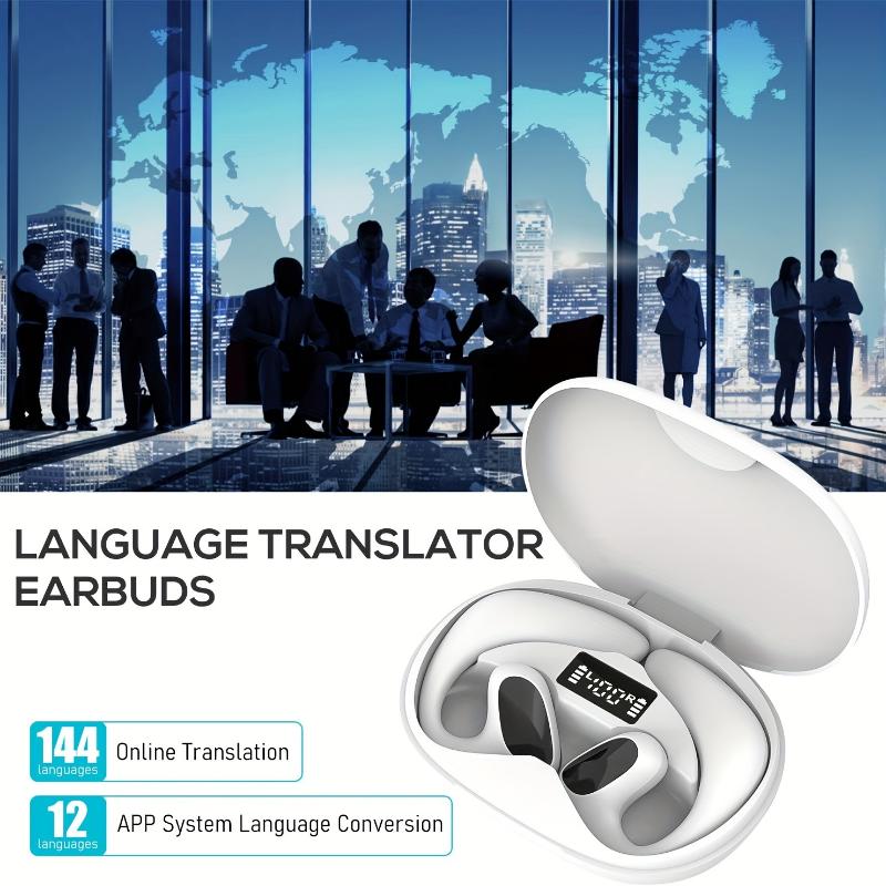 M8 Online Translator Earbuds Language Translation Device Supports 100+ Languages and Accent Translation Wireless Translation Device For APP Fit IOS&Android