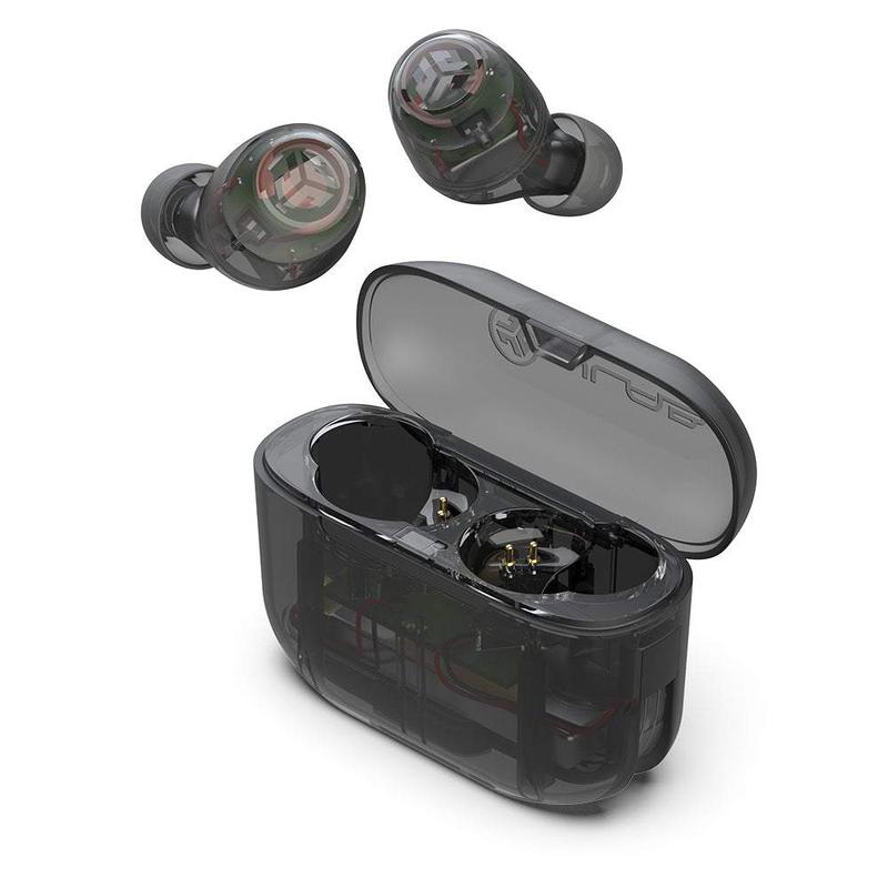 JLab Limited Edition Clear Go Air Pop True Wireless Bluetooth Earbuds, Charging Case, Dual Connect, 3 EQ Sound Settings, For Android iPhone, Headphone