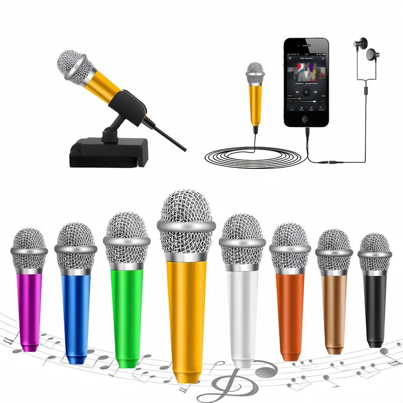 Mini Microphone, Tiny Microphone, Phone Microphone, Microphone, Mini Karaoke Microphone, for Voice Recording Chatting and Singing on iPhone, Android, PC(Orange)