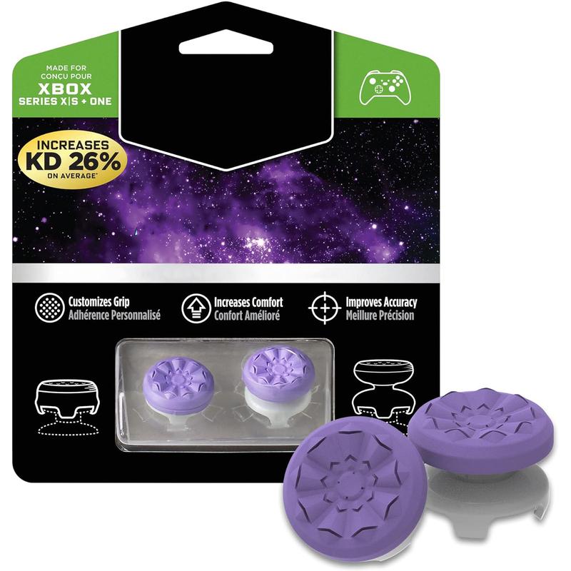 Pro Gaming Thumbsticks For Xbox, Superior Precision,Anti slip,Comfort, 1 High-Rise 1 Mid-Rise,Controller Gamepad accessories,Stick,1,1s,Purple