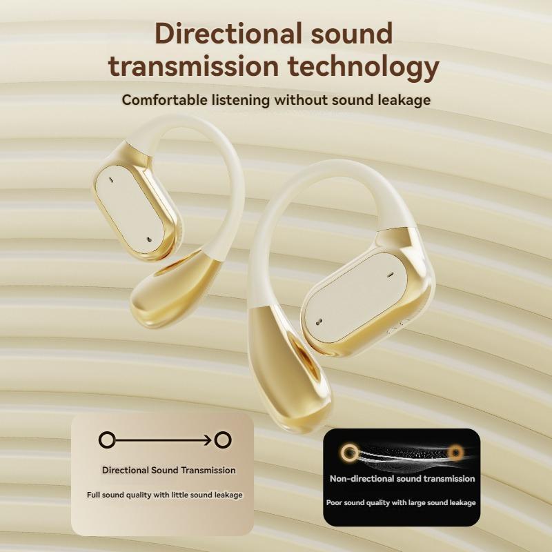 Wireless Bone Conductor Earphone with Charging Case, Open-ear Design Earbuds with LED Power Display, Sweat Resistant Earphone for Sports & Music Lovers