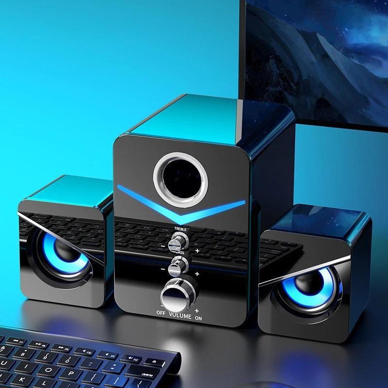 USB Powered BT Speaker, Home Theater Sound System, Mini Speaker, Desktop Computer MP3 Player, Audio PC Phone Subwoofer