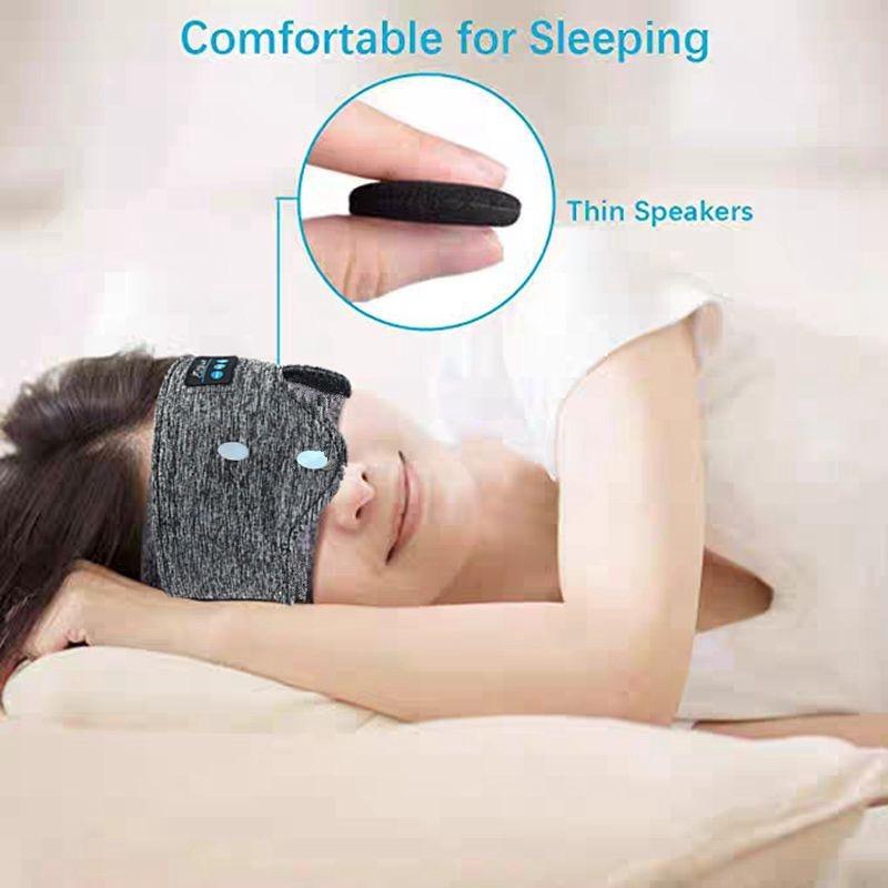 Bluetooth Sleep & Sports Headphones - Comfortable eye mask with wireless music for side sleepers, ,Electronic Earphones with HD Audio & Earbud,collapsible buckle design is also suitable for sports, one thing dual use. Headset for Housework,Travel,Running