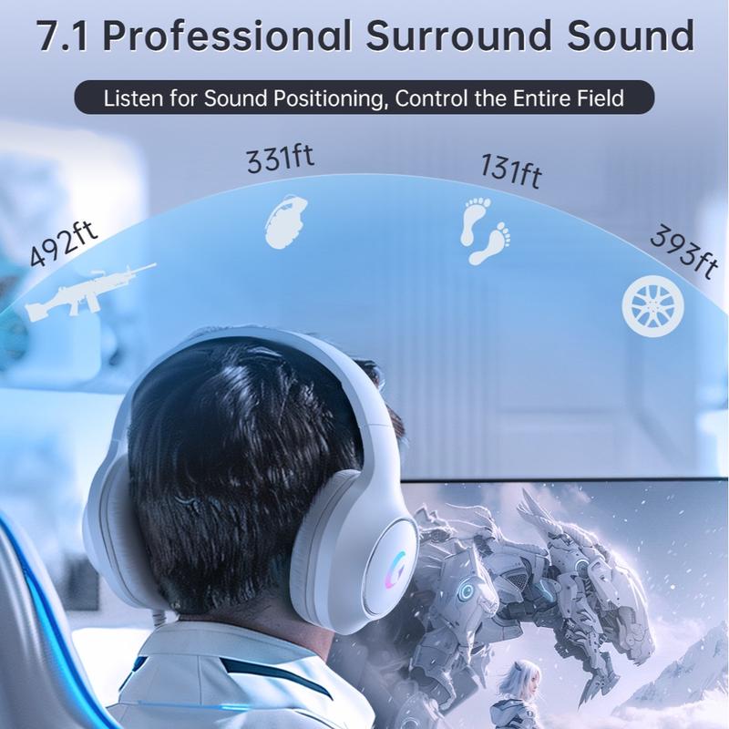 Xbox Headset with Mic - Surround Sound RGB Gaming Headphones for PS5, PS4, PC, Mac, Switch, and Xbox Series - 50MM Dynamic Drivers