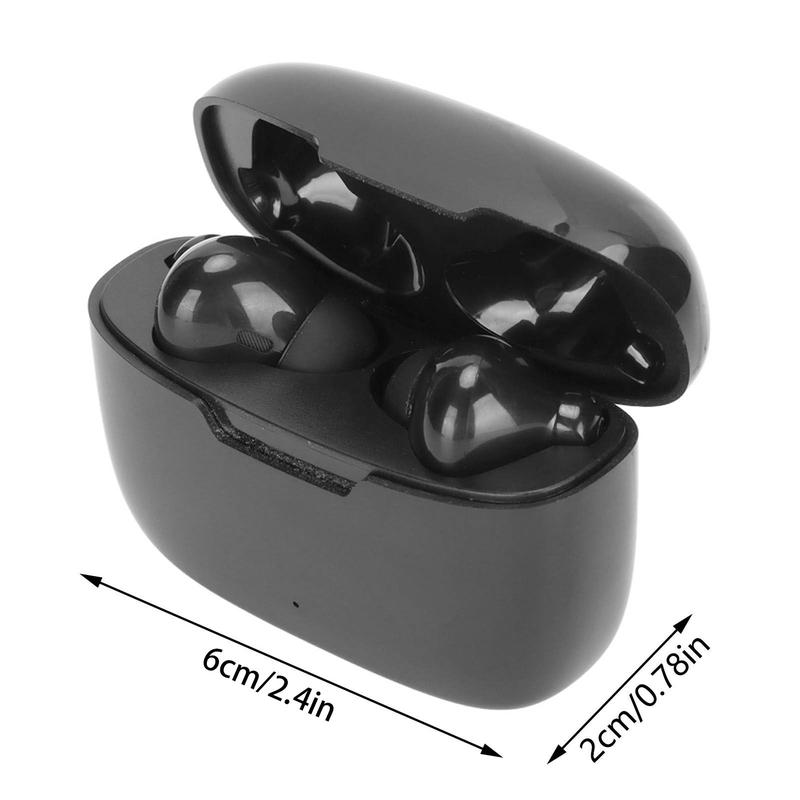 Language Translator Earbuds Multifunction 144 Languages Bluetooth Language Translator Device for Travel Shopping Black White