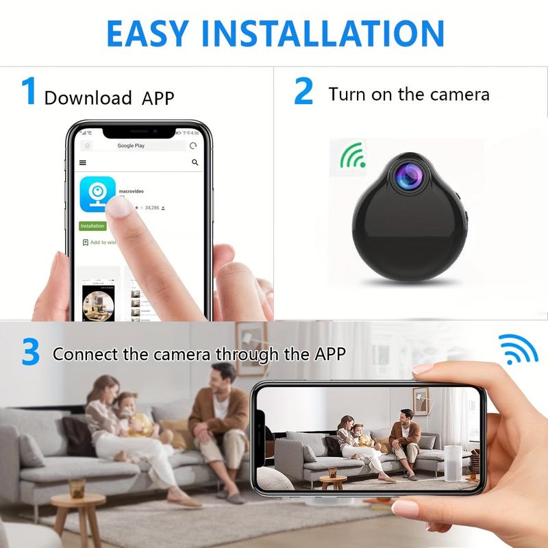 WiFi wireless wearable body micro Cam Mini IP camera motion sensor video voice recorder home security camcorder, small mini smart WiFi IP Webcam micro camera built in battery vlogging camera