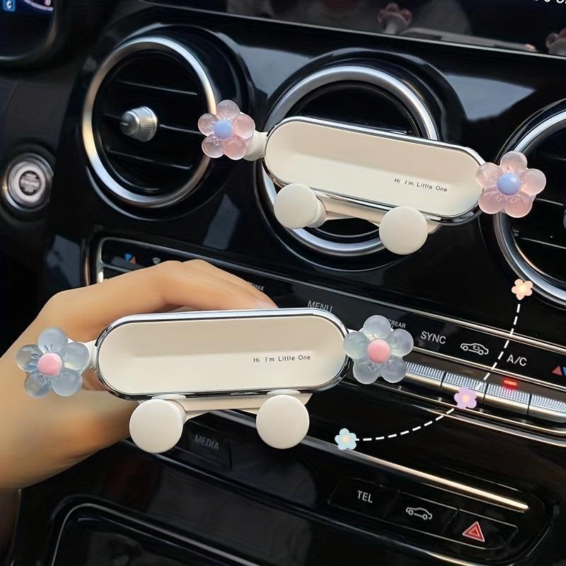 Cute Flower Design Car Phone Holder, Creative Car Phone Navigation for Air Outlet, Universal Car Interior Accessories for Women & Girls