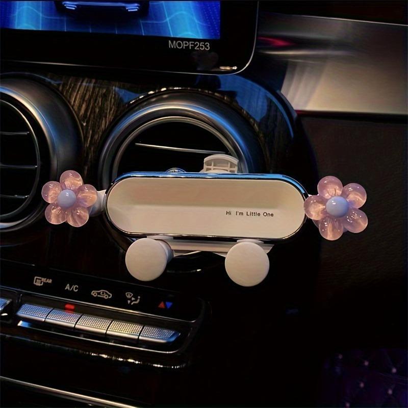 Cute Flower Design Car Phone Holder, Creative Car Phone Navigation for Air Outlet, Universal Car Interior Accessories for Women & Girls