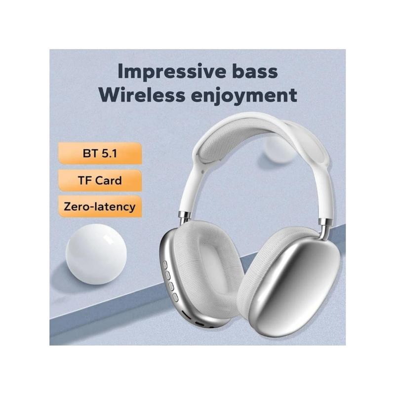 2024New Max P9 Pro Wireless Bluetooth Headphones HiFi Stereo Noise Cancelling Waterproof Mic Pods Over Ear Sports