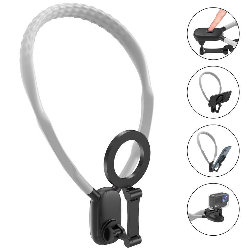 Magnetic Mobile Phone Chest Mount Neck Bracket Suitable for Pov Vlog Selfie Mobile Phone Holder For Apple and Android phones Recording, hands-free A must-have for Cycling and Outdoor Content Creators Christmas Gifts Smartphone Cellphone