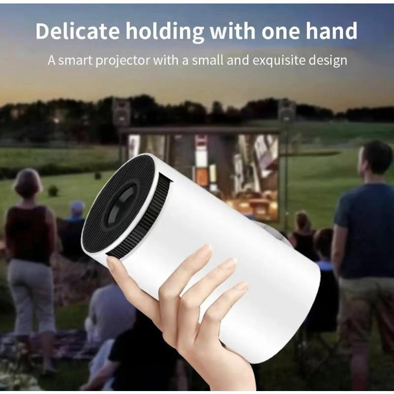 Portable 4K UHD Projector, 180° Rotatable WIFI6 Bluetooth5.0 Projector, Multifunctional Projector for Home Theater, Outdoor, Presentations Audio Crystal Audio Crystal Durable Rechargeable