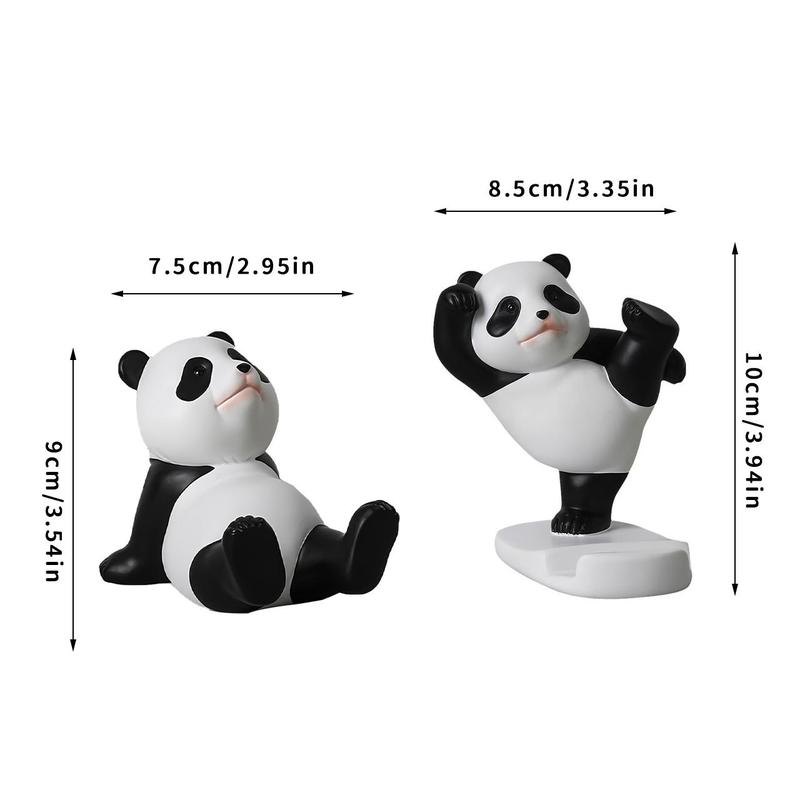 Cute Panda Design Phone Holder, 1 Count Cartoon Tablet Stand Decoration, Home & Office Desktop Decorative Ornament